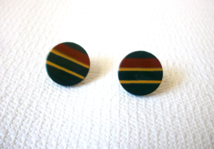 Vintage Hand Painted Wood Earrings 40520