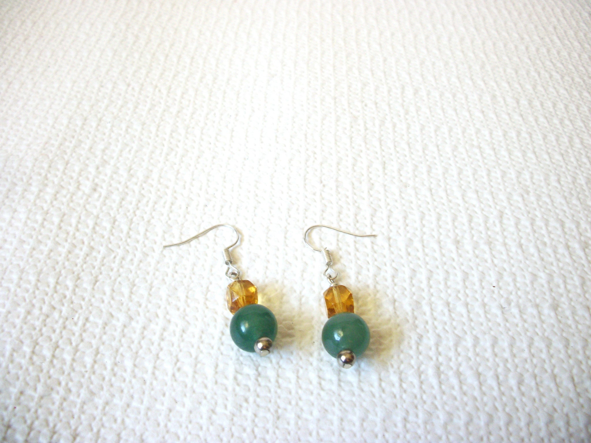 Aventurine Czech Glass Earrings 40520