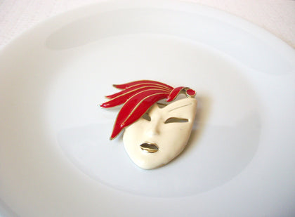 Vintage Figural Face Brooch Pin 1