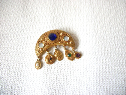 Vintage Mad Woman Bejeweled Brooch 40720