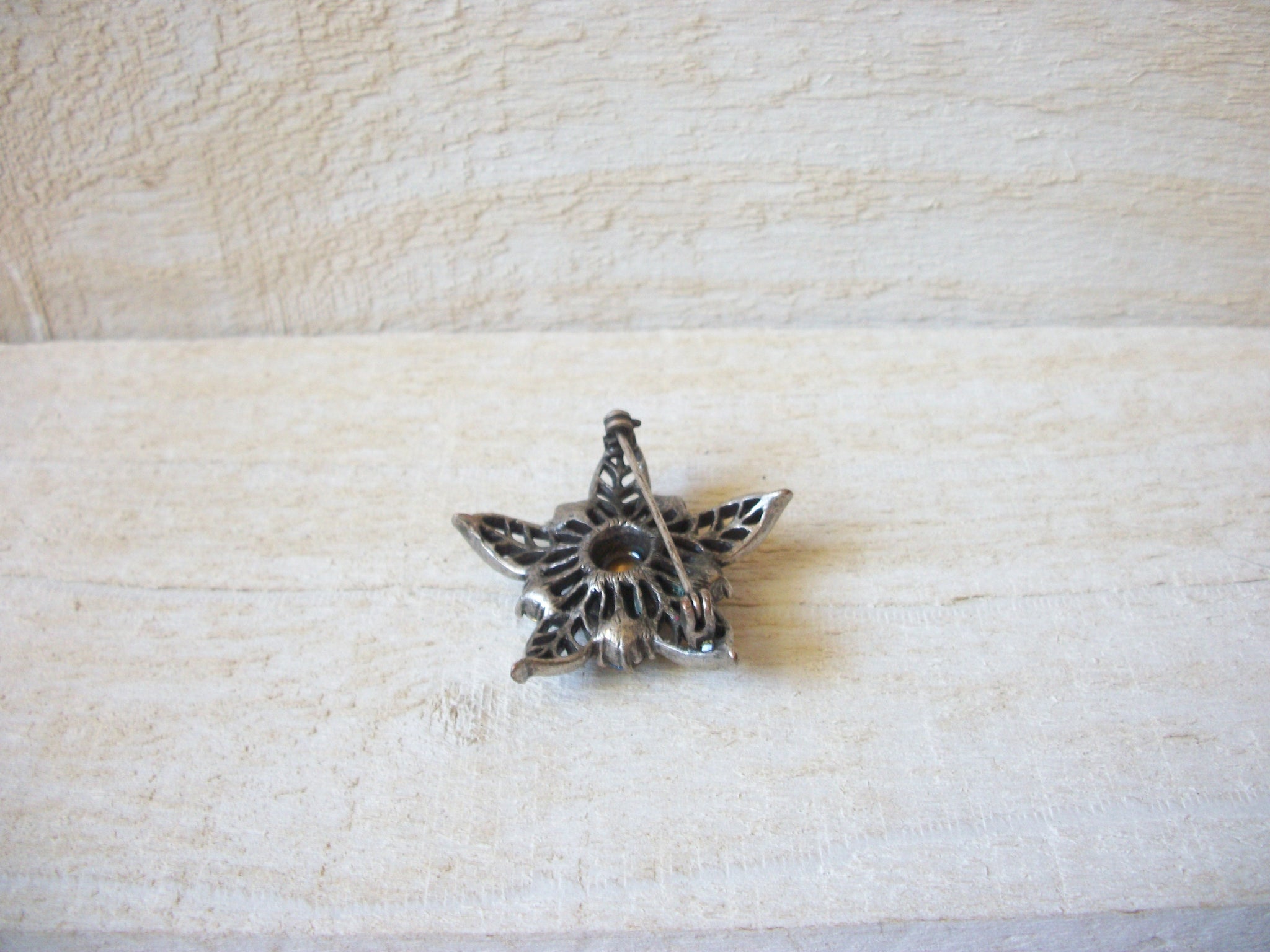 Vintage Snowflake Swarovski Rhinestones Brooch 60320