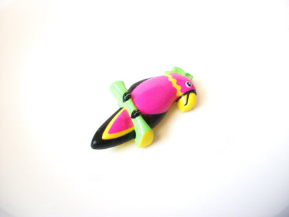 Vintage Colorful Exotic Bird Brooch Pin 121420