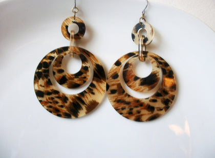 Vintage Tortoise Shell Long Earrings 40720