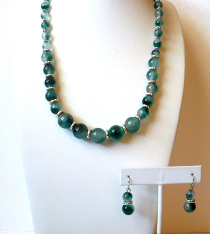 Hand Made Czech Glass Necklace Bracelet Earrings Set 121020