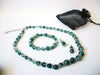 Hand Made Czech Glass Necklace Bracelet Earrings Set 121020