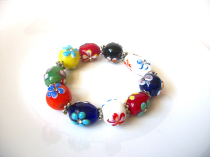 Hand Made Murano Italian Glass Lamp Work Bracelet 121420