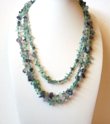 Amethyst Chips Aquamarine Necklace 121020