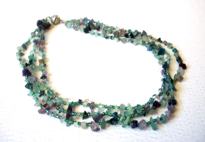 Amethyst Chips Aquamarine Necklace 121020