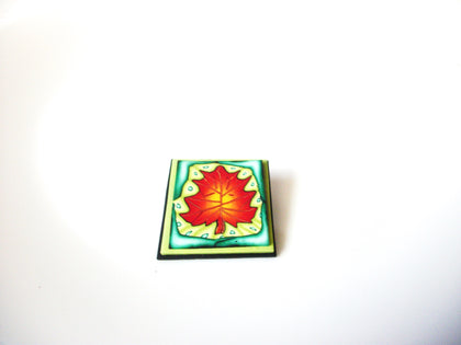 Hand Made Maple Fall Leaf Brooch Pin 121420