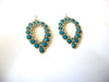 Blue Gold Dangle Earrings 120820