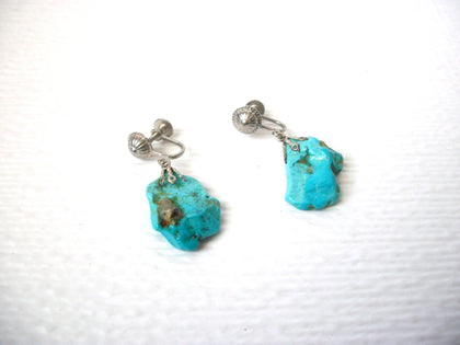 Southwestern Screw Back Turquoise Dangle Earrings 121420