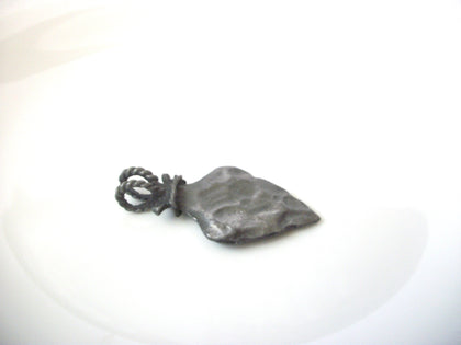 Vintage Native American Pewter Spear Pendant 121420