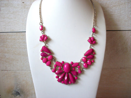 Retro Hot Pink Statement Necklace 60420