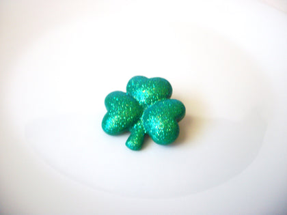 Vintage 1950s Old Plastic Shamrock Brooch Pin 120920