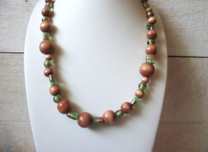 Vintage Glass Wood Necklace 60420
