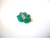 Vintage 1950s Old Plastic Shamrock Brooch Pin 120920
