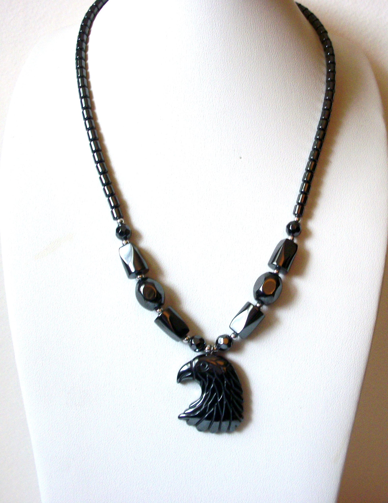 Hematite Eagle Necklace 40820