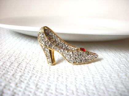 Vintage Rhinestones Shoe Brooch 40820