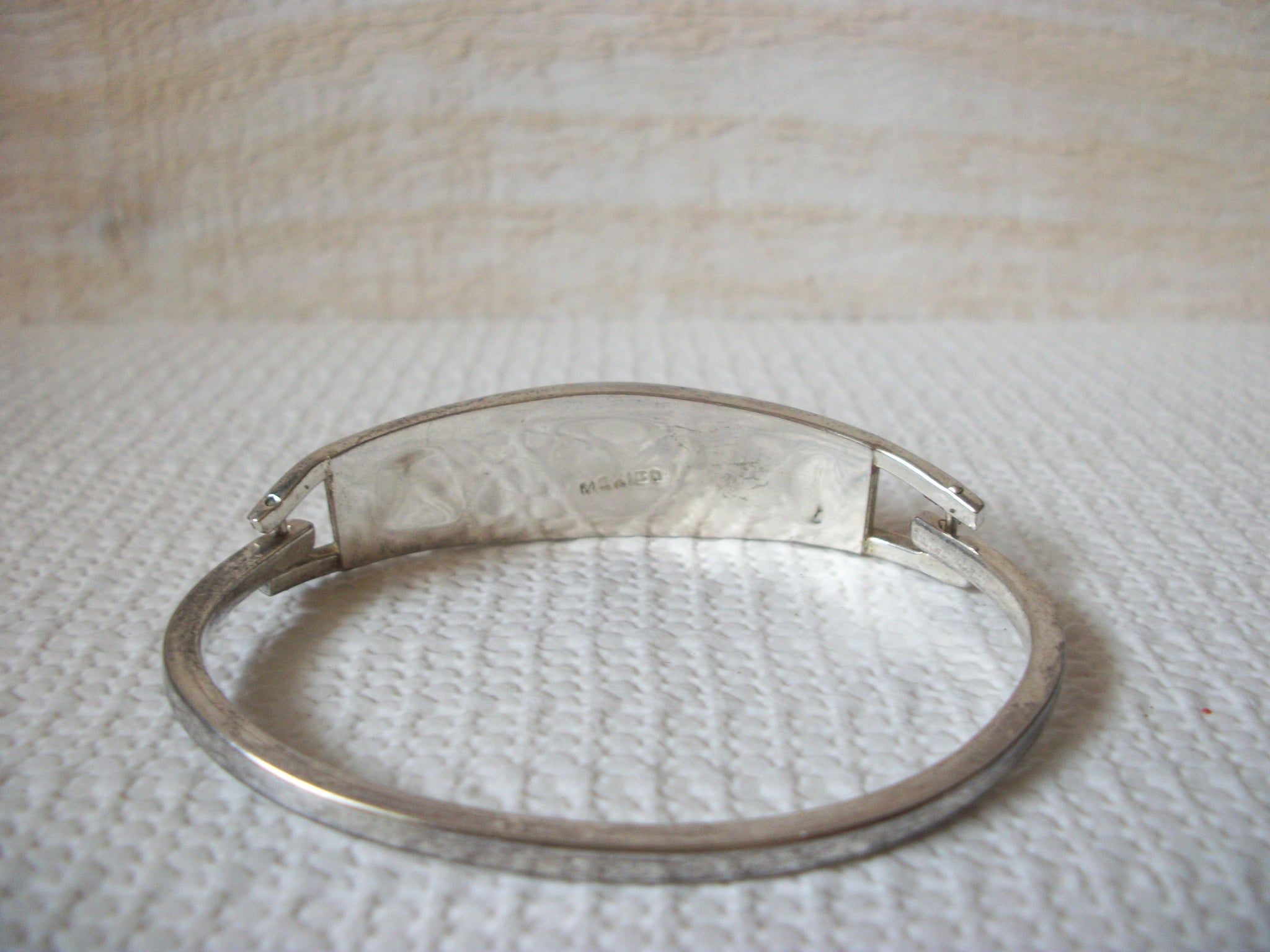 Mexico Alpaca Sterling Silver Bracelet  Bangle 60520