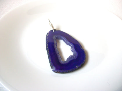 Vintage Purple Agate Stone Pendant 121520