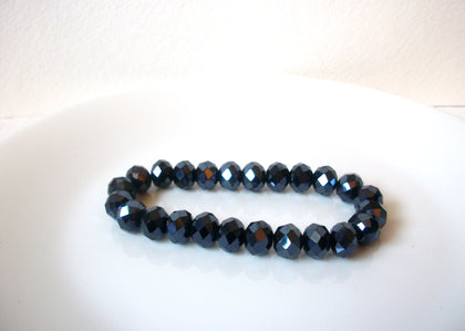 Midnight Blue Black Crystal Bracelet 121020