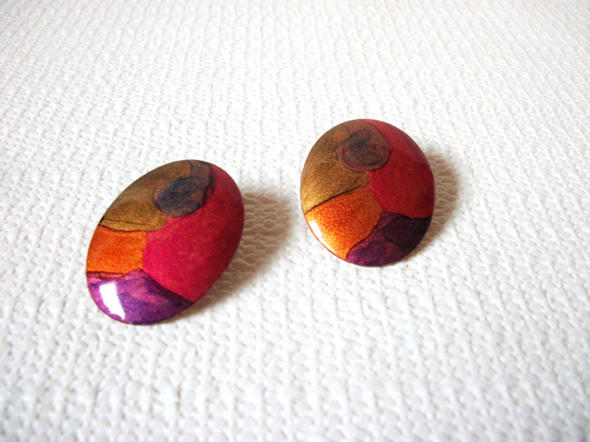 Retro 1970s Water Color Earrings 60520