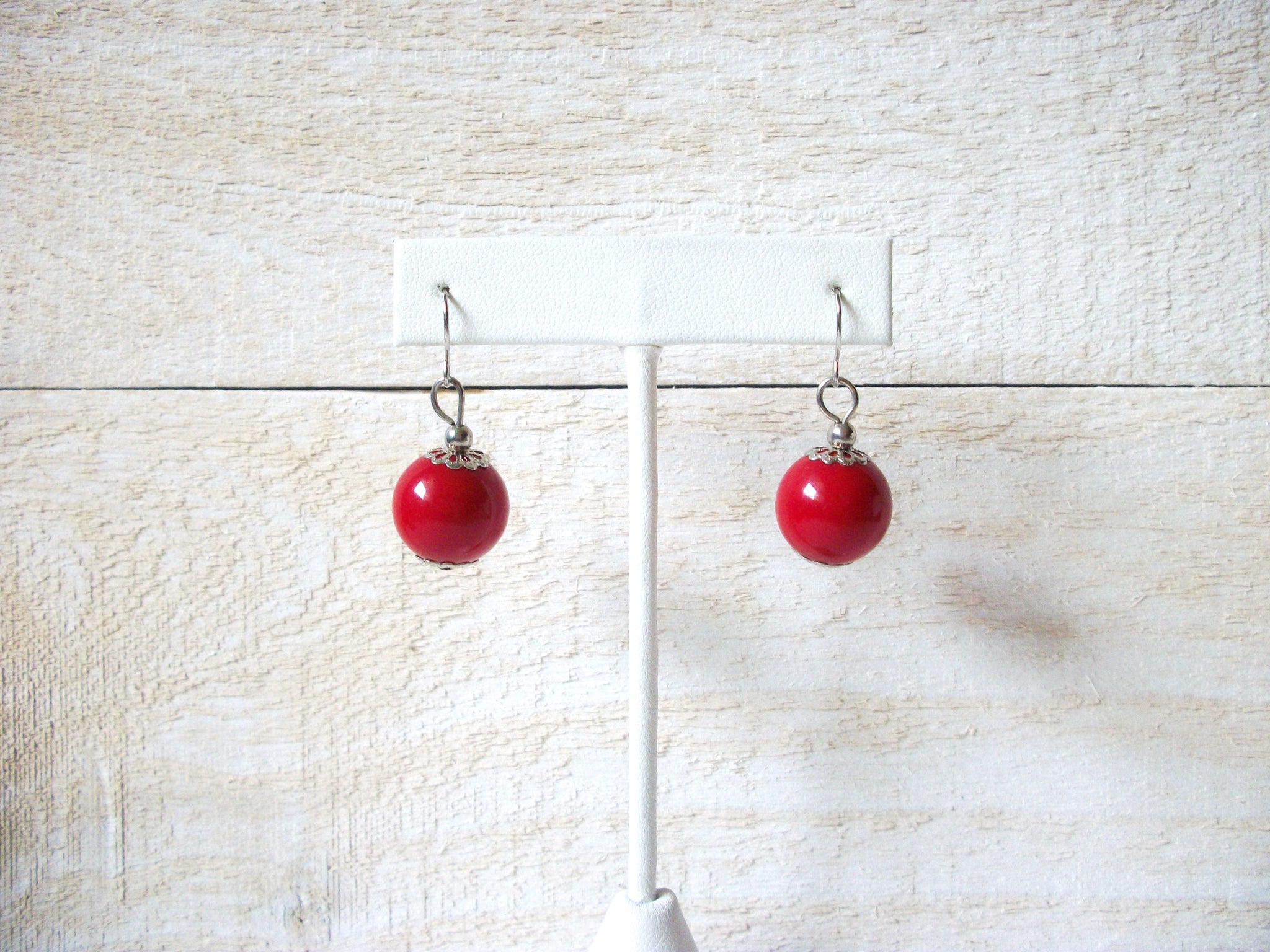 Red Retro Dangle Earrings 60520