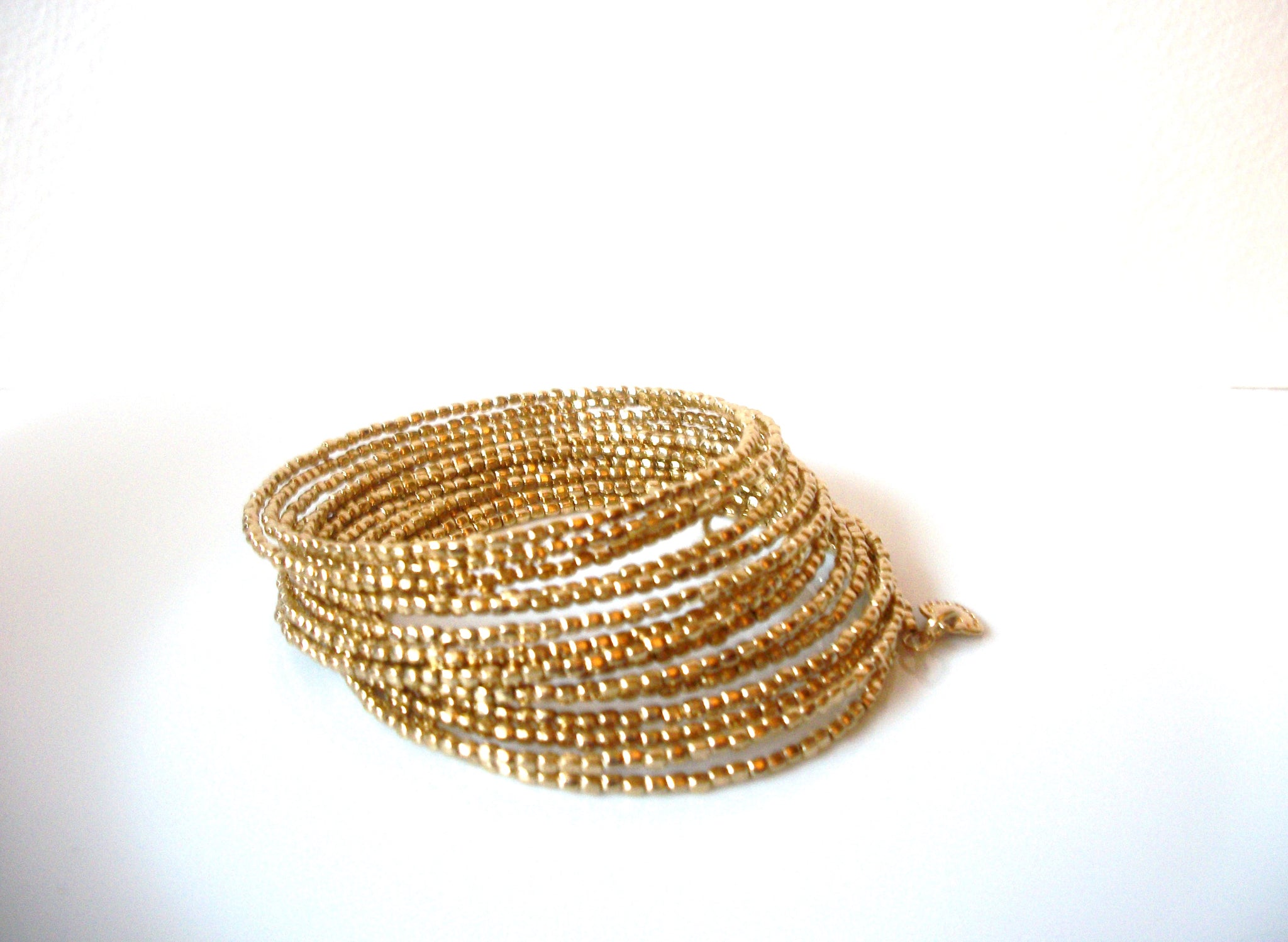 Gold Toned Memory Wire Bracelet 121020