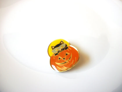 Vintage Enameled Pumpkin Brooch Pin 121520