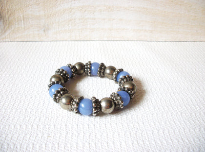 Retro Shabby Chic Silver Periwinkle Bracelet 60520