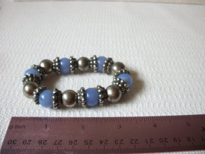 Retro Shabby Chic Silver Periwinkle Bracelet 60520