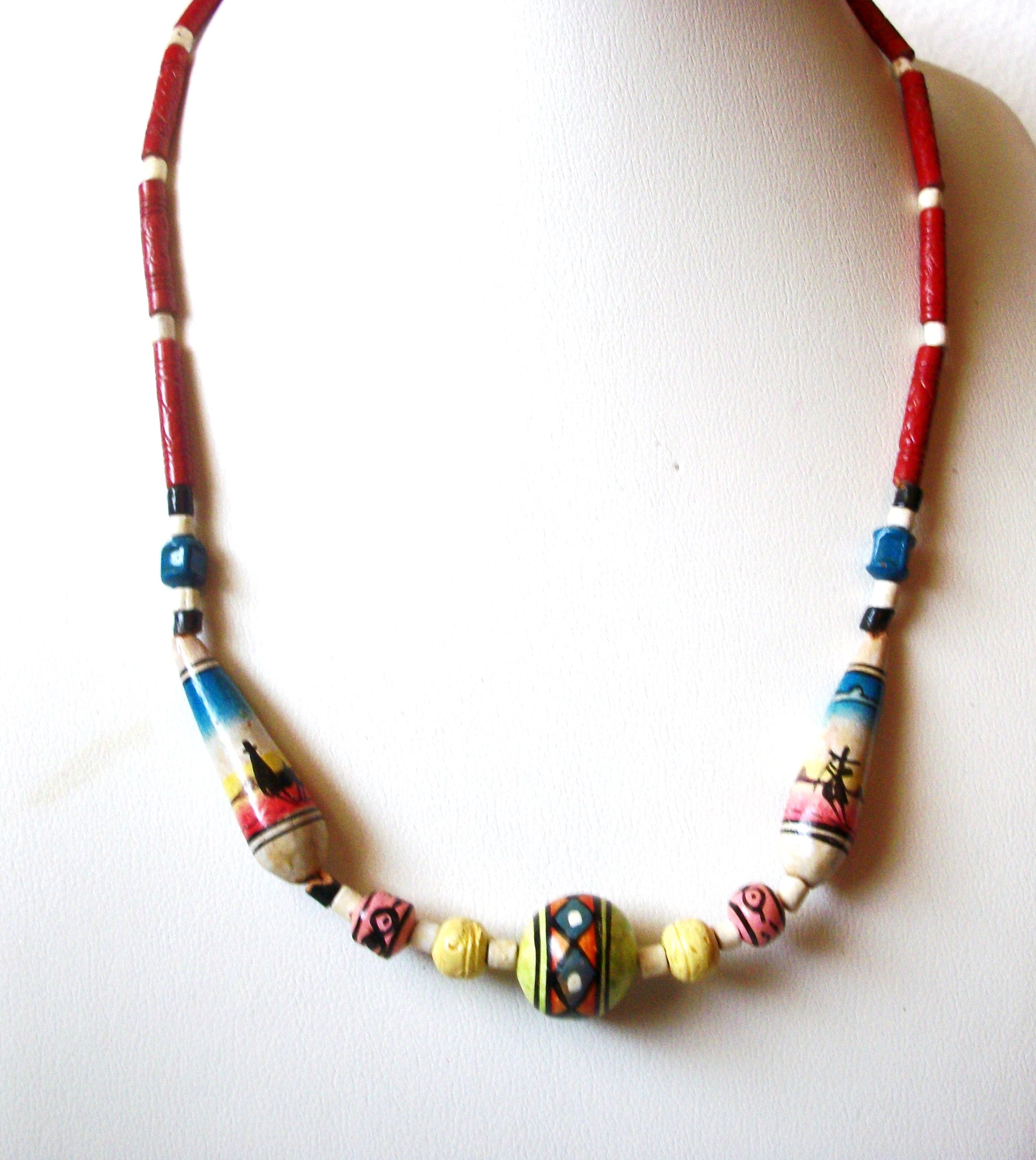 Hand Crafted Native Colorful Necklace 121120