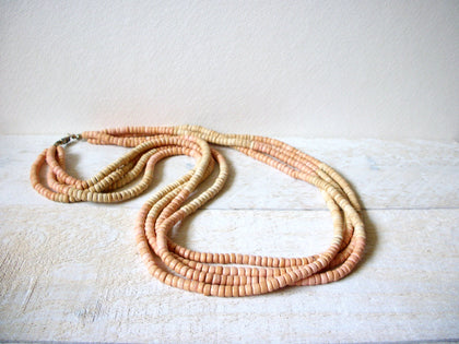 Bohemian 28 Inch Wooden Beads Necklace 60520