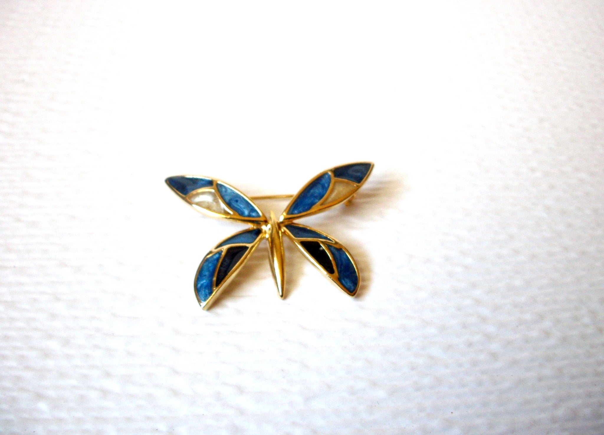 Vintage LC Stamped Butterfly Brooch Pin 121420