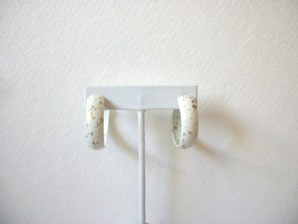 Retro White Gold Hoop Earrings 60620