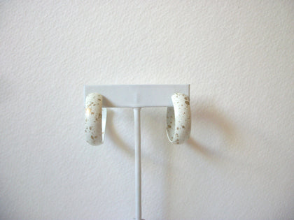 Retro White Gold Hoop Earrings 60620