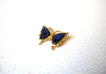 Vintage Paua Abalone Butterfly Brooch Pin 121420