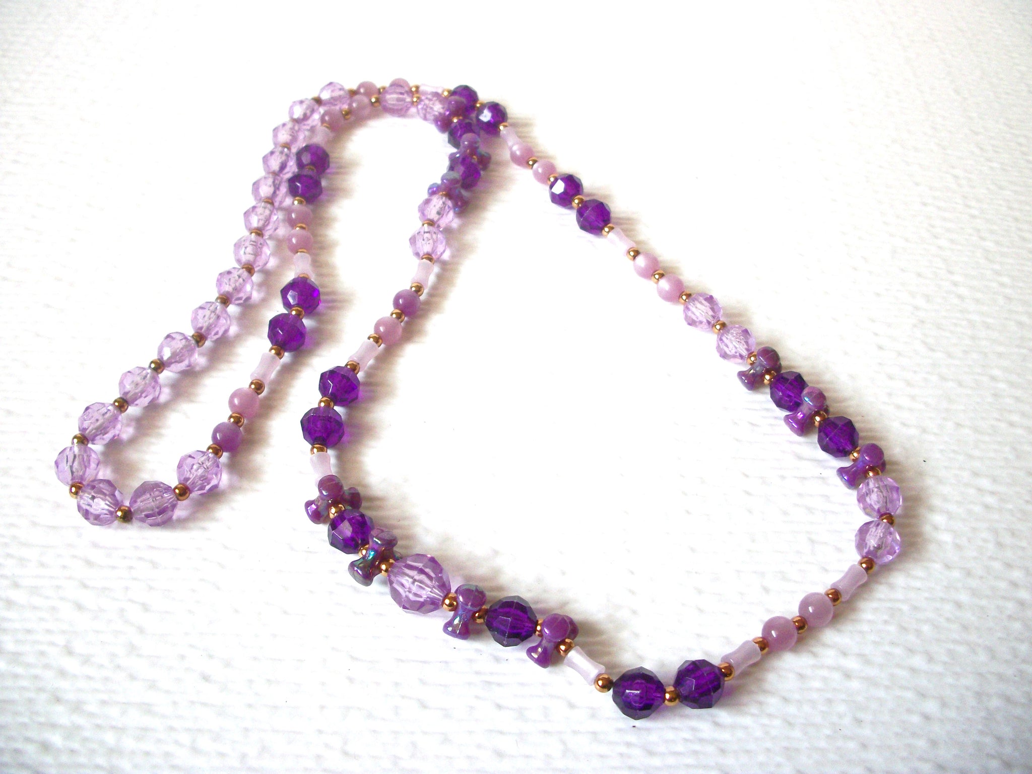 Hand Made Purple Lilac Necklace 121120