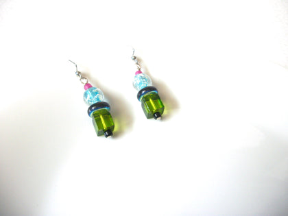 Colorful Czech Glass Dangle Earrings 121120