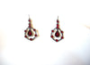 Hand Made Red Rhinestone Earrings 121520