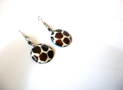Hand Made Shell Animal Print Earrings 121520