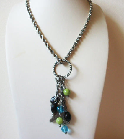 Retro Glass Charms Necklace 60620