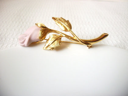 Vintage Pink Rose Brooch 40920