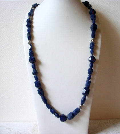 Retro Blue Glass Necklace 60720