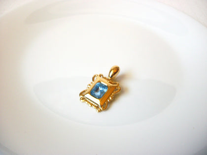 Vintage Blue Rhinestone Pendant 121520