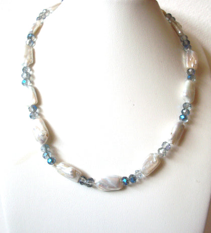 Mother Of Pearl Shell Czech Glass Necklace 121120