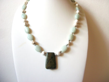 Vintage Howlite Jasper Agate Necklace 60620