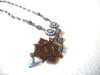 Vintage AVON Flower Copper Necklace 121120