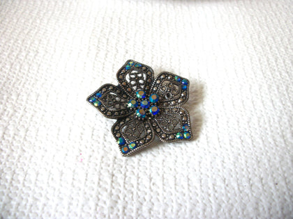 Vintage Rhinestones Floral Brooch 40920
