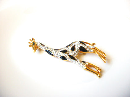 Retro Larger Rhinestone Giraffe Brooch Pin 121520